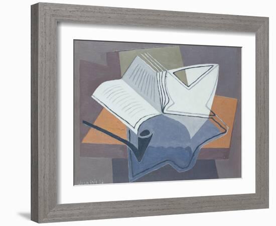 The Pipe and the Open Book, 1926-Juan Gris-Framed Giclee Print