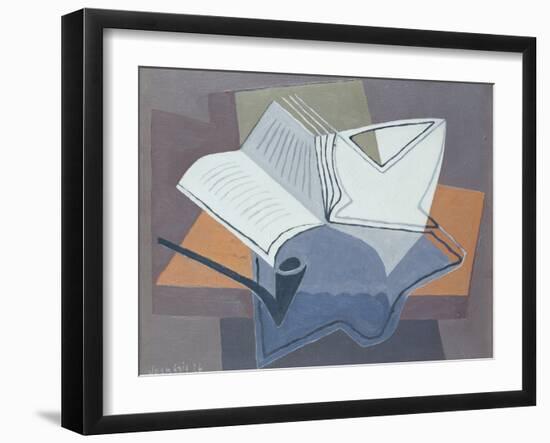 The Pipe and the Open Book, 1926-Juan Gris-Framed Giclee Print