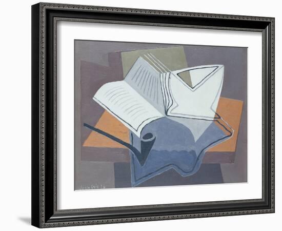 The Pipe and the Open Book, 1926-Juan Gris-Framed Giclee Print