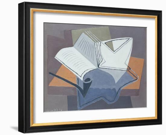 The Pipe and the Open Book, 1926-Juan Gris-Framed Giclee Print