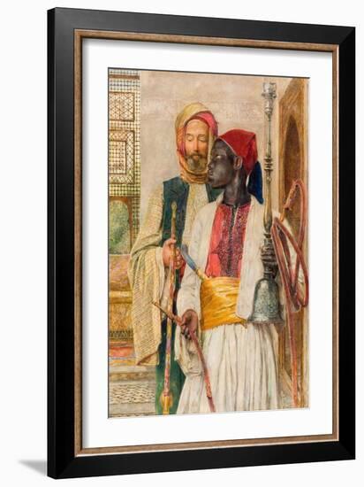 The Pipe Bearer, 1856 (Oil on Panel)-John Frederick Lewis-Framed Giclee Print