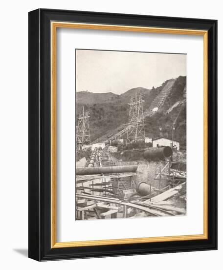 'The Pipes at Riberao das Lages: Rio Light and Power Works', 1914-Unknown-Framed Photographic Print