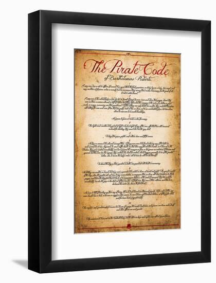 The Pirate Code-null-Framed Art Print