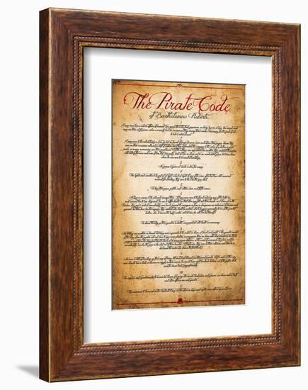 The Pirate Code-null-Framed Art Print