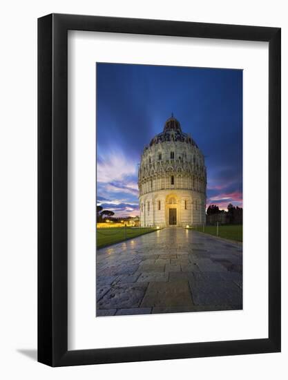 The Pisa Baptistry of St. John in Piazza Del Duomo, Pisa.-Jon Hicks-Framed Photographic Print