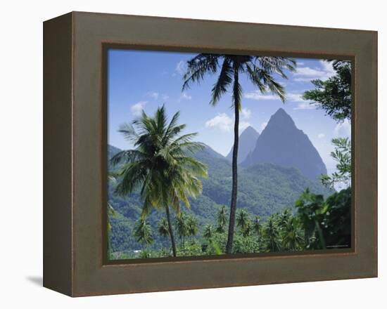 The Pitons, St. Lucia, Caribbean, West Indies-John Miller-Framed Premier Image Canvas