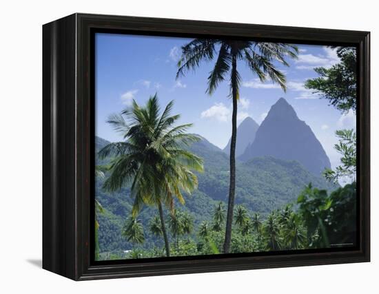 The Pitons, St. Lucia, Caribbean, West Indies-John Miller-Framed Premier Image Canvas