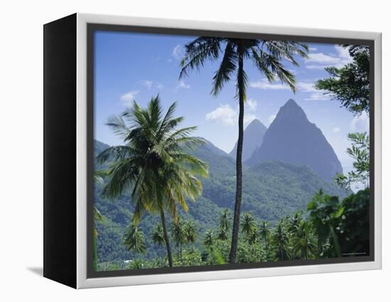 The Pitons, St. Lucia, Caribbean, West Indies-John Miller-Framed Premier Image Canvas