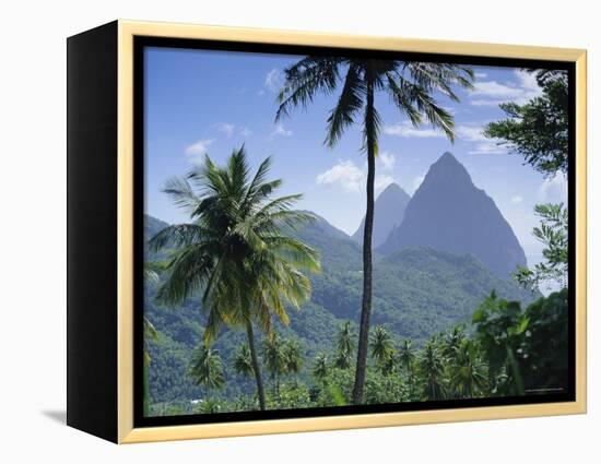 The Pitons, St. Lucia, Caribbean, West Indies-John Miller-Framed Premier Image Canvas