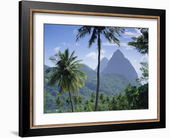 The Pitons, St. Lucia, Caribbean, West Indies-John Miller-Framed Photographic Print