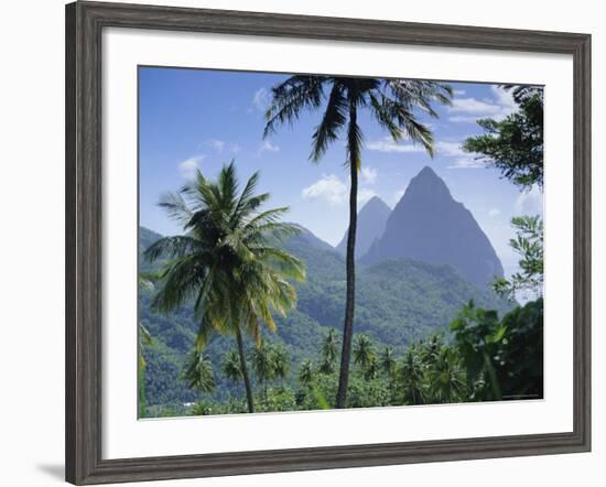 The Pitons, St. Lucia, Caribbean, West Indies-John Miller-Framed Photographic Print