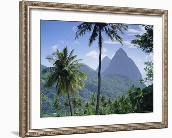 The Pitons, St. Lucia, Caribbean, West Indies-John Miller-Framed Photographic Print