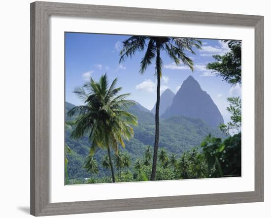 The Pitons, St. Lucia, Caribbean, West Indies-John Miller-Framed Photographic Print