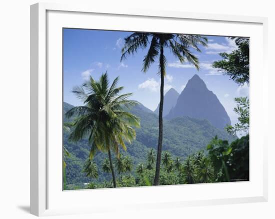 The Pitons, St. Lucia, Caribbean, West Indies-John Miller-Framed Photographic Print