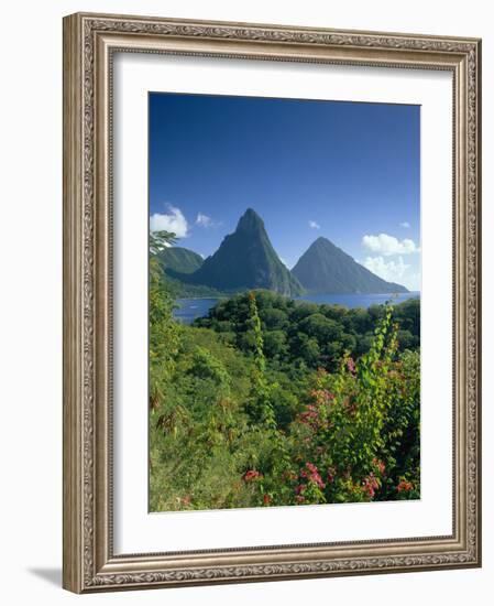 The Pitons, St.Lucia, Caribbean-John Miller-Framed Photographic Print