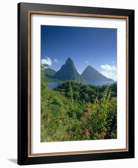 The Pitons, St.Lucia, Caribbean-John Miller-Framed Photographic Print