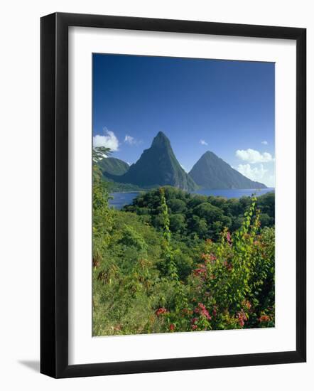 The Pitons, St.Lucia, Caribbean-John Miller-Framed Photographic Print