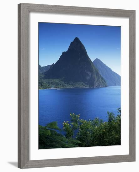 The Pitons, St. Lucia, Windward Islands, West Indies, Caribbean, Central America-John Miller-Framed Photographic Print