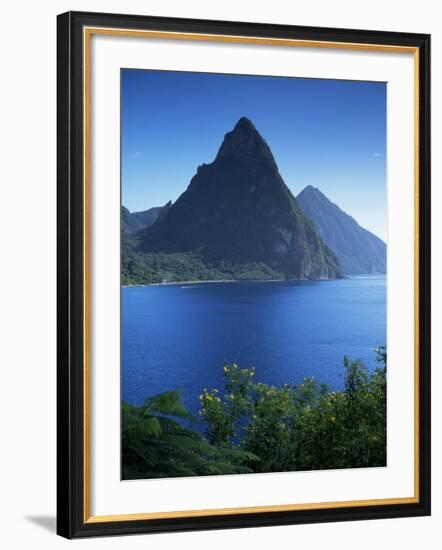 The Pitons, St. Lucia, Windward Islands, West Indies, Caribbean, Central America-John Miller-Framed Photographic Print