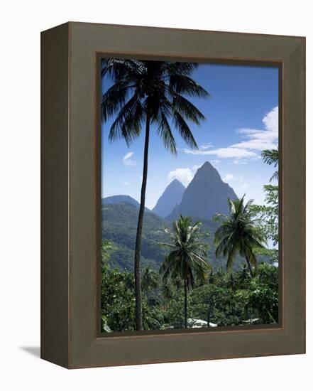 The Pitons, St. Lucia, Windward Islands, West Indies, Caribbean, Central America-null-Framed Premier Image Canvas