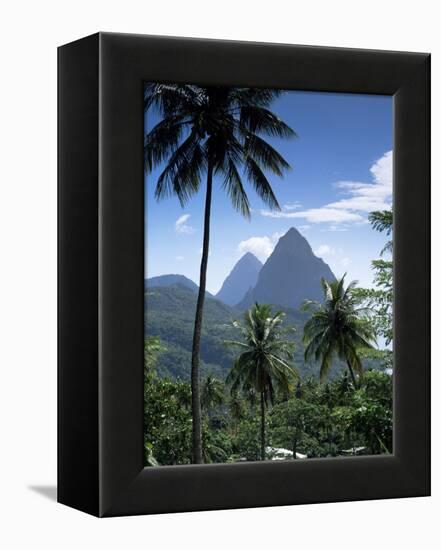 The Pitons, St. Lucia, Windward Islands, West Indies, Caribbean, Central America-null-Framed Premier Image Canvas