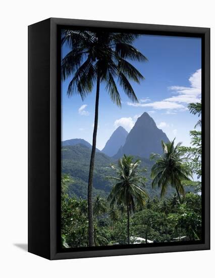 The Pitons, St. Lucia, Windward Islands, West Indies, Caribbean, Central America-null-Framed Premier Image Canvas