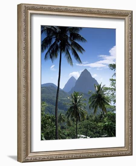 The Pitons, St. Lucia, Windward Islands, West Indies, Caribbean, Central America-null-Framed Photographic Print