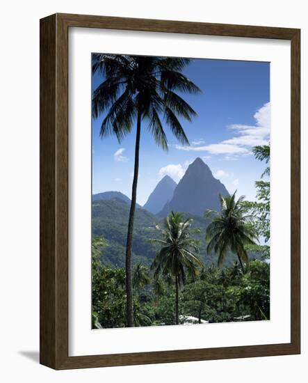 The Pitons, St. Lucia, Windward Islands, West Indies, Caribbean, Central America-null-Framed Photographic Print