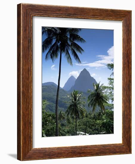 The Pitons, St. Lucia, Windward Islands, West Indies, Caribbean, Central America-null-Framed Photographic Print