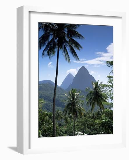 The Pitons, St. Lucia, Windward Islands, West Indies, Caribbean, Central America-null-Framed Photographic Print