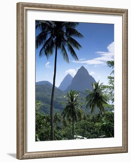 The Pitons, St. Lucia, Windward Islands, West Indies, Caribbean, Central America-null-Framed Photographic Print