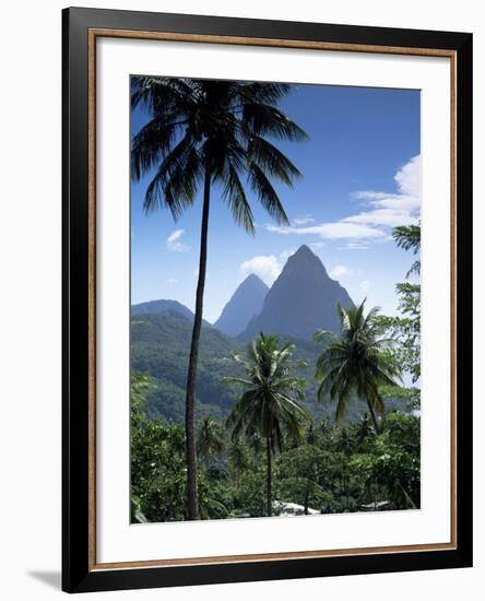 The Pitons, St. Lucia, Windward Islands, West Indies, Caribbean, Central America-null-Framed Photographic Print