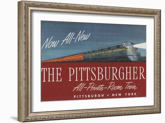 The Pittsburgher', Advertisement for the Pennsylvania Railroad Company, C.1948-null-Framed Giclee Print