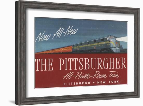 The Pittsburgher', Advertisement for the Pennsylvania Railroad Company, C.1948-null-Framed Giclee Print