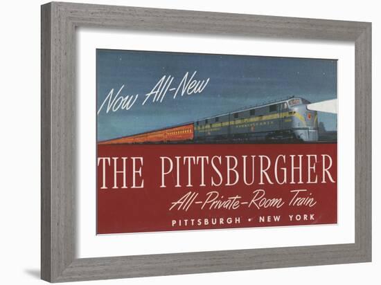 The Pittsburgher', Advertisement for the Pennsylvania Railroad Company, C.1948-null-Framed Giclee Print