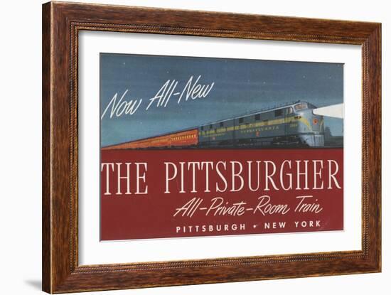 The Pittsburgher', Advertisement for the Pennsylvania Railroad Company, C.1948-null-Framed Giclee Print