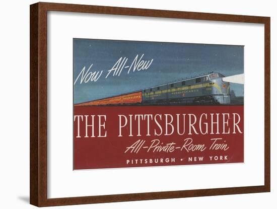 The Pittsburgher', Advertisement for the Pennsylvania Railroad Company, C.1948-null-Framed Giclee Print