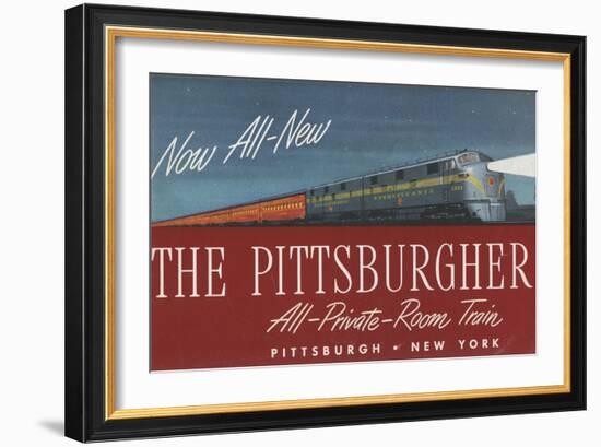 The Pittsburgher', Advertisement for the Pennsylvania Railroad Company, C.1948-null-Framed Giclee Print