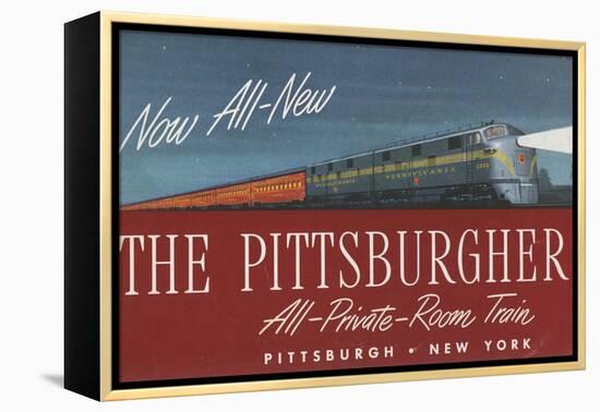 The Pittsburgher', Advertisement for the Pennsylvania Railroad Company, C.1948-null-Framed Premier Image Canvas