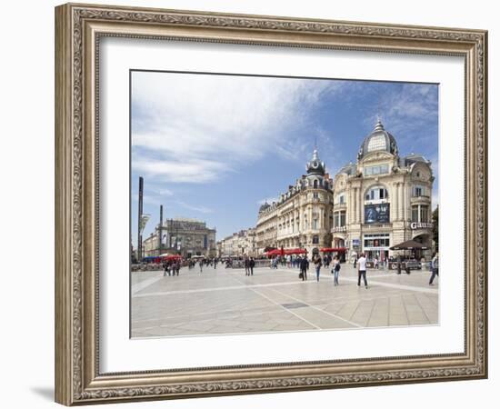 The Place De La Comedie, Montpellier, Languedoc-Roussillon, France, Europe-David Clapp-Framed Photographic Print