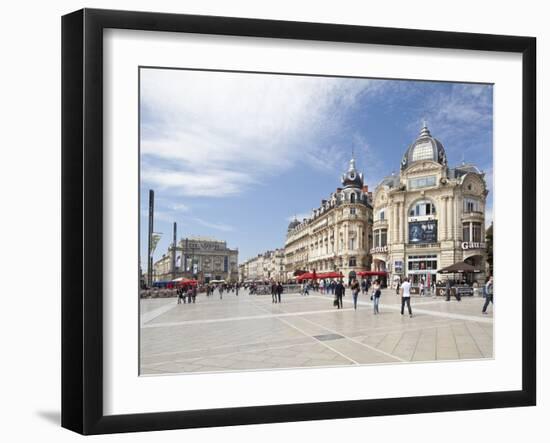 The Place De La Comedie, Montpellier, Languedoc-Roussillon, France, Europe-David Clapp-Framed Photographic Print