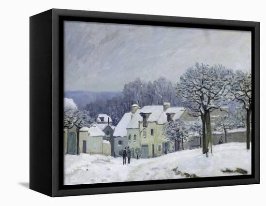 The Place Du Chenil at Marly-Le-Roi, Snow, 1876-Alfred Sisley-Framed Premier Image Canvas