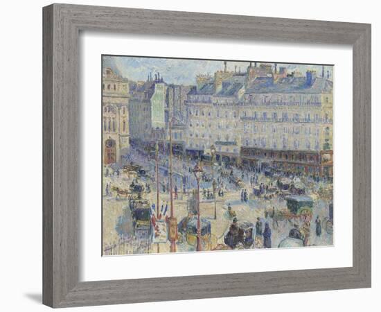 The Place Du Havre, Paris, 1893-Camille Pissarro-Framed Giclee Print