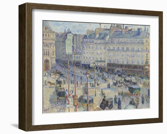 The Place Du Havre, Paris, 1893-Camille Pissarro-Framed Giclee Print