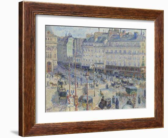 The Place Du Havre, Paris, 1893-Camille Pissarro-Framed Giclee Print