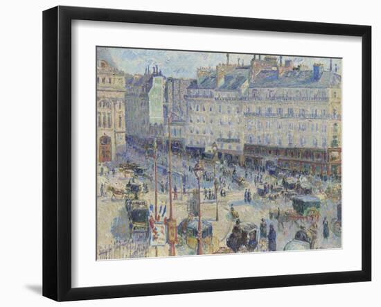 The Place Du Havre, Paris, 1893-Camille Pissarro-Framed Giclee Print