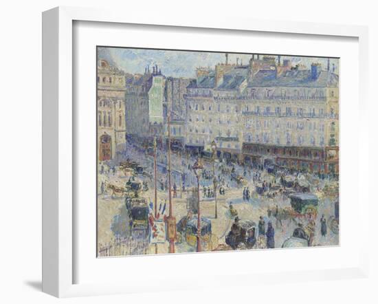 The Place Du Havre, Paris, 1893-Camille Pissarro-Framed Giclee Print