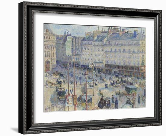 The Place Du Havre, Paris, 1893-Camille Pissarro-Framed Giclee Print