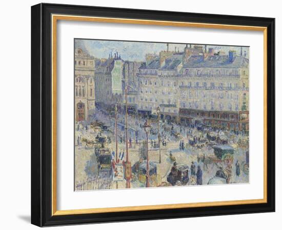 The Place Du Havre, Paris, 1893-Camille Pissarro-Framed Giclee Print