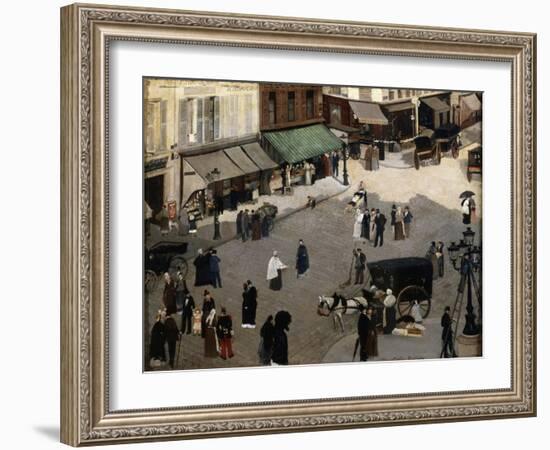 The Place Pigalle in Paris, 1880S-Pierre Carrier-belleuse-Framed Giclee Print